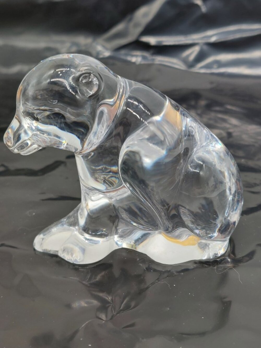Lenox France Polar Bear Figurine  Crystal Glass 3”